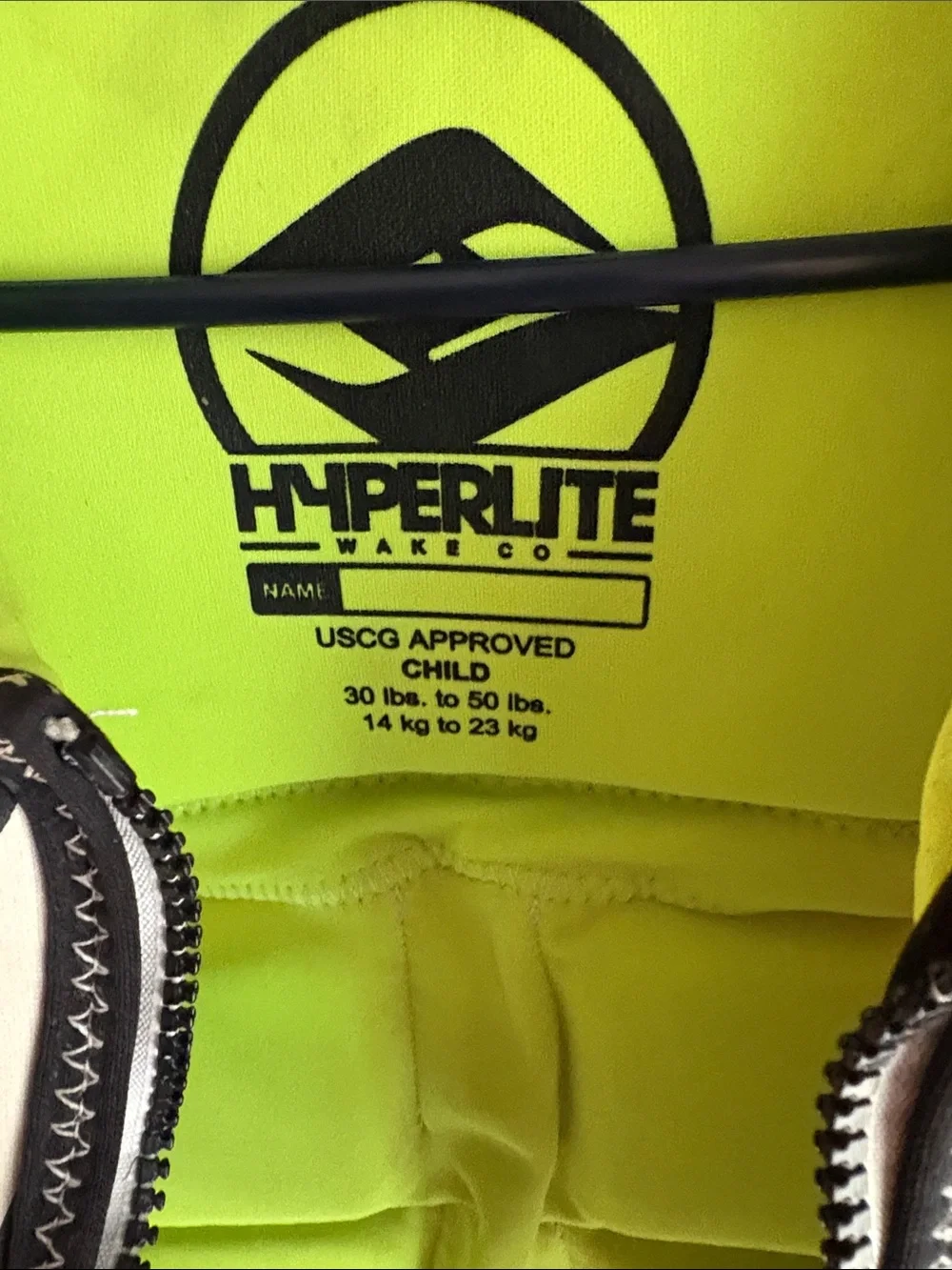 Hyperlite Kids Life Vest - Neon Green/Orange/Blue